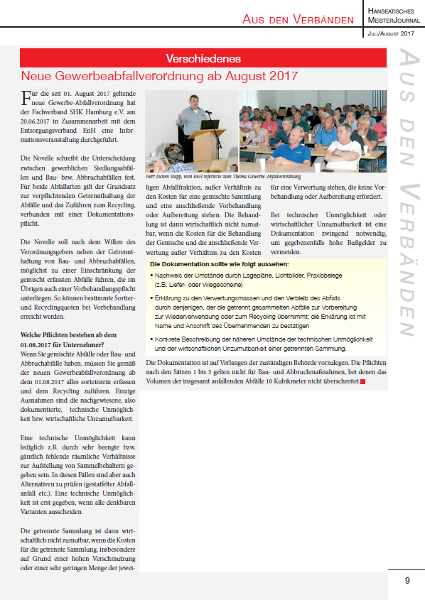 <p>Hanseatisches MeisterLournal Ausgabe 04/2017, Seite 9</p>